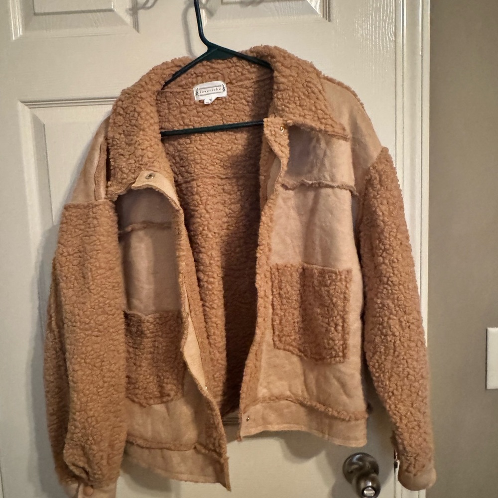 Women’s suede and Sherpa jacket- medium